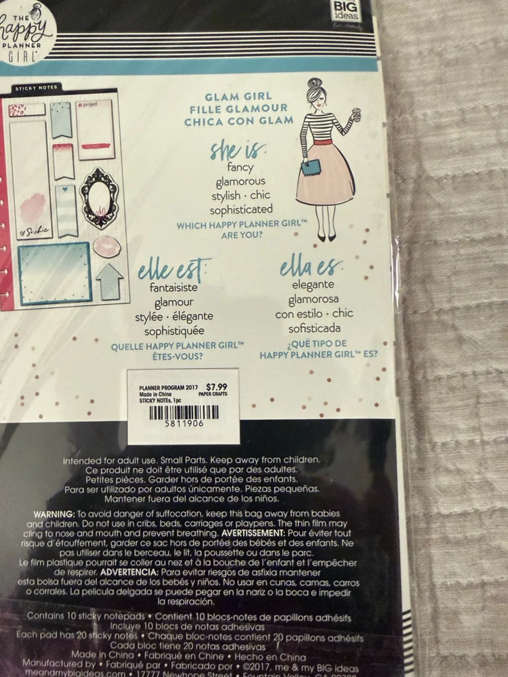 The Happy Planner Glam Girl Sticky Note Set